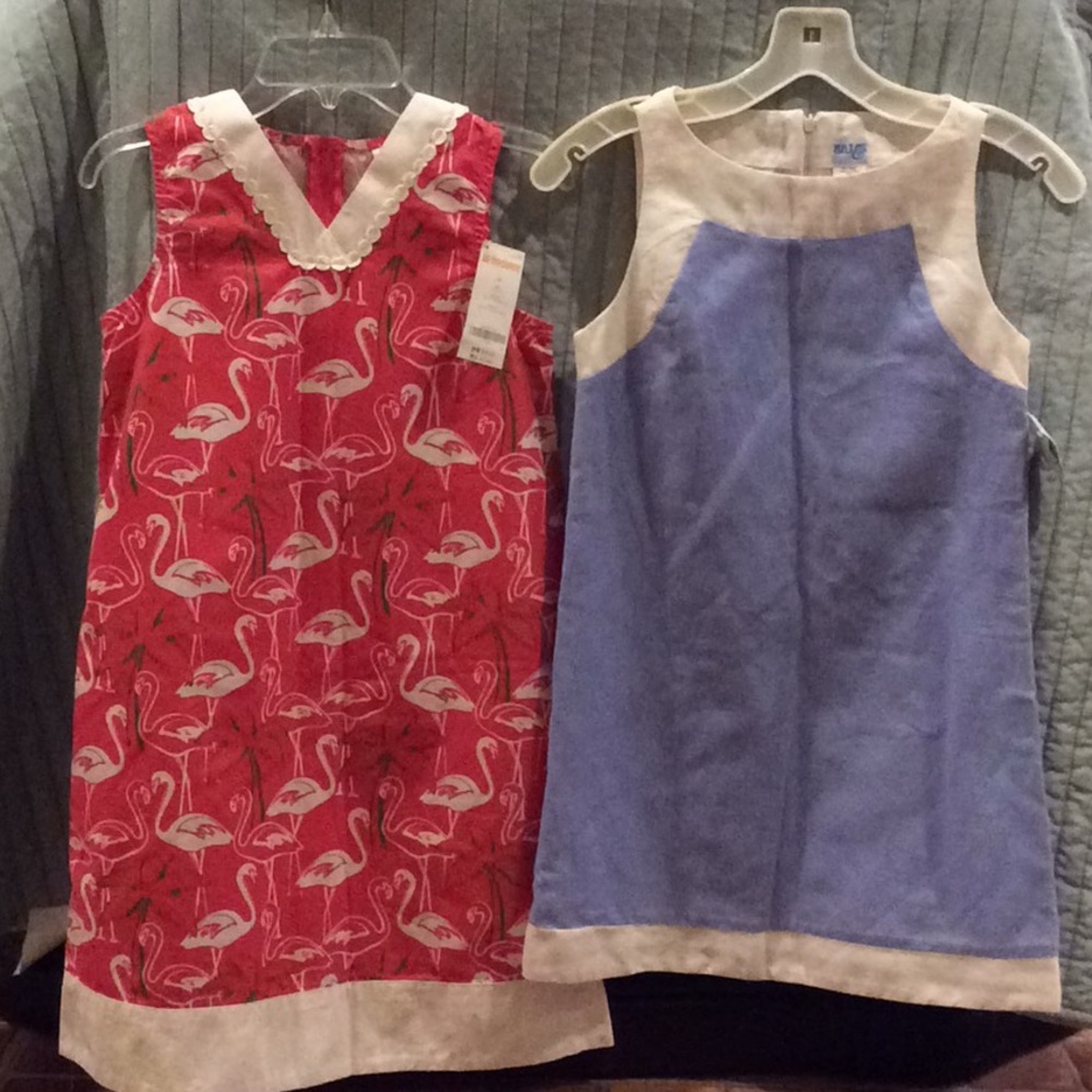 NEW Gymboree Luli & Me shift flamingo linen 12